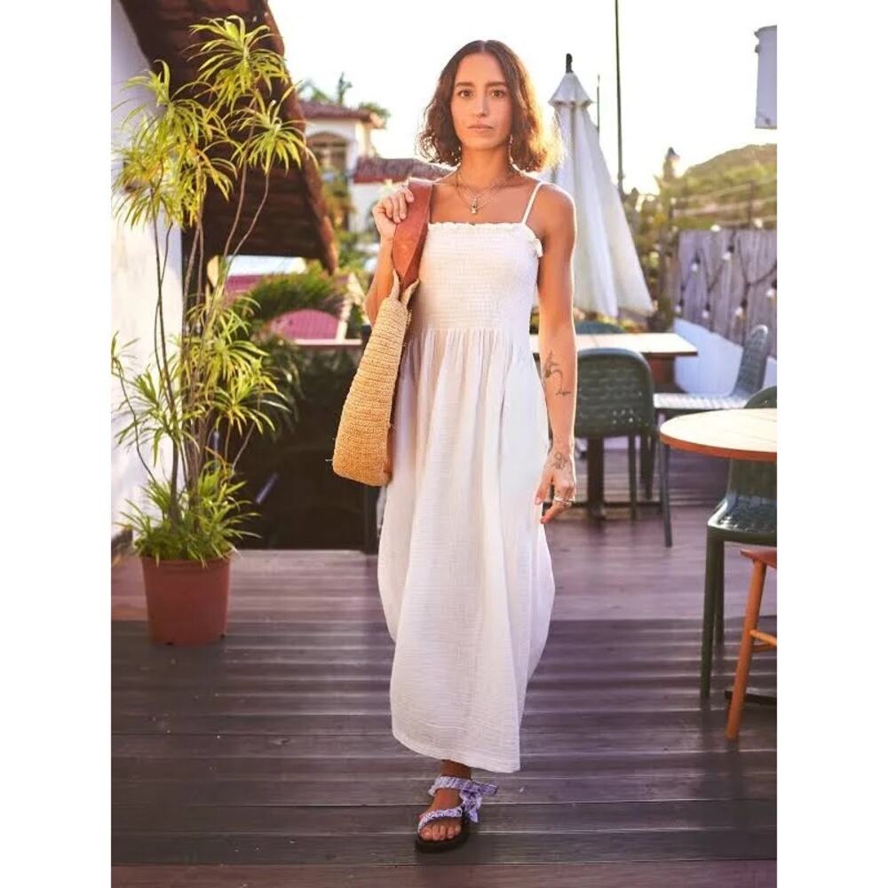 Faherty Dream Cotton Gauze Lakeview Dress - Picture 3 of 6
